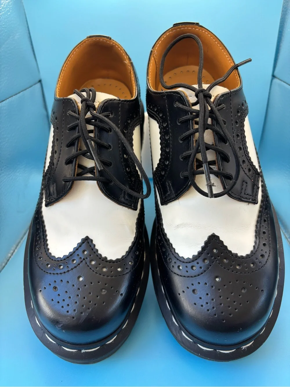 Dr. Martens Classic Black & White Wingtip Brogues 37 EU